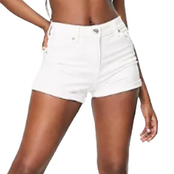 Abercrombie & Fitch Pants - Abercrombie & Fitch Rolled Cuff White Denim Shorts, Size 30R